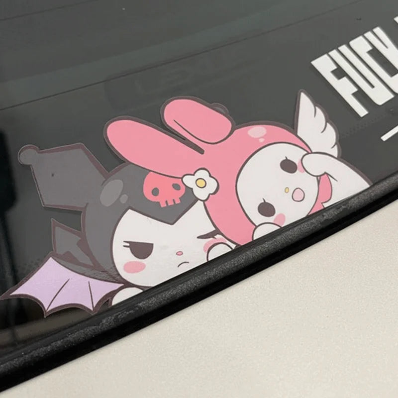 Kuromi & Melody Vinyl Car Sticker