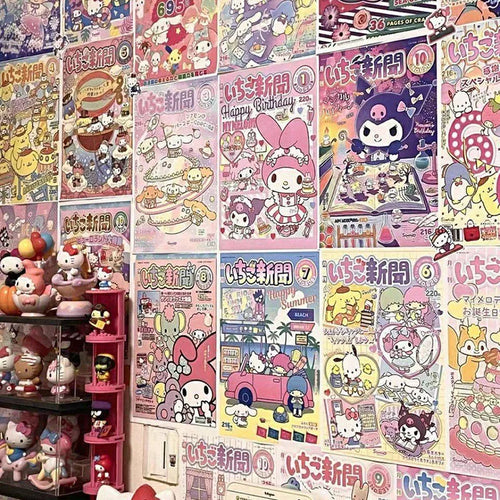 10pcs Sanrio Wall Sticker Posters